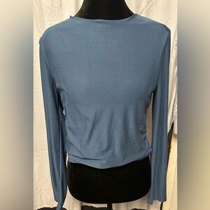 Pink Republic Long Sleeve Crewneck Top - Slate